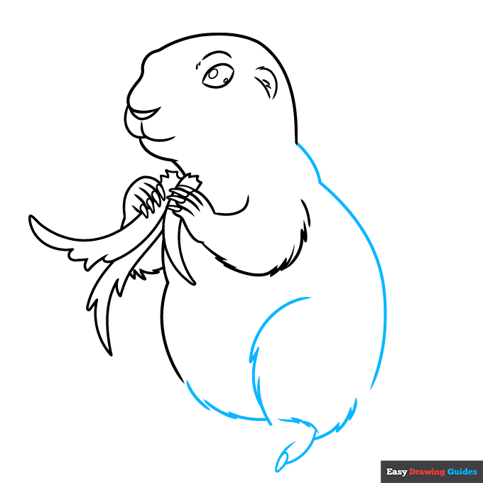 Prairie Dog step-by-step drawing tutorial: step 6
