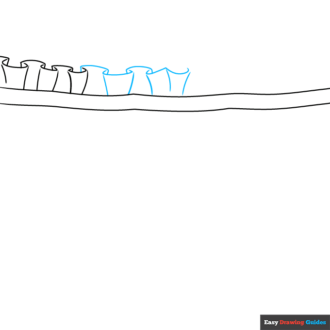 Ruffles step-by-step drawing tutorial: step 3