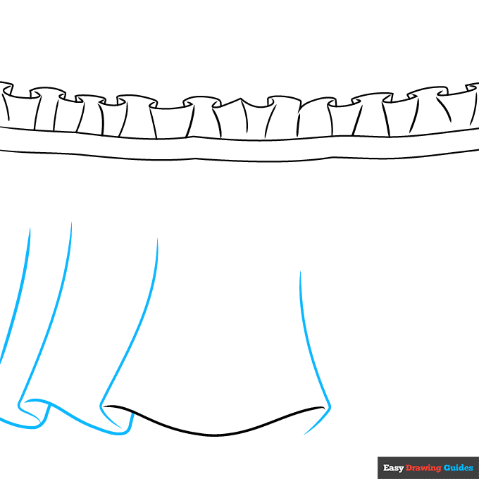 Ruffles step-by-step drawing tutorial: step 6