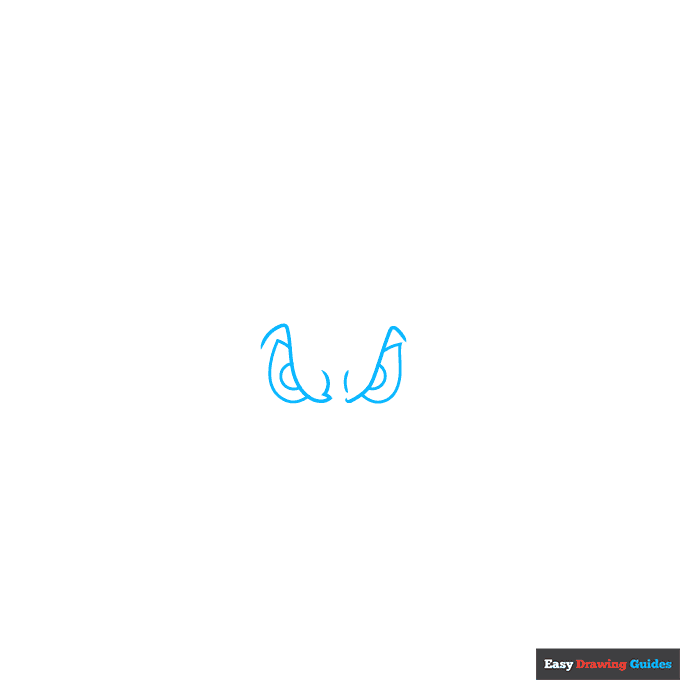 Scary Tree step-by-step drawing tutorial: step 1