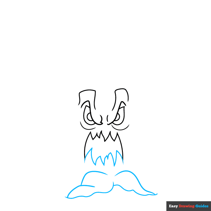 Scary Tree step-by-step drawing tutorial: step 3