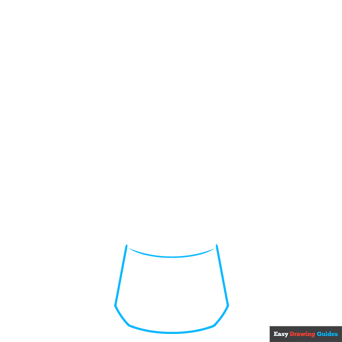 Snake Plant step-by-step drawing tutorial: step 1