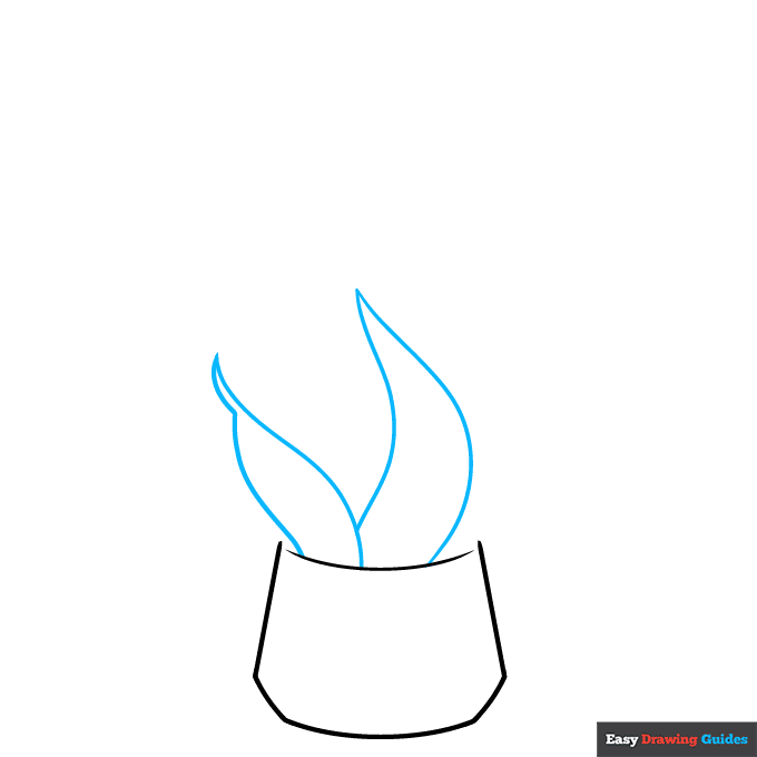 Snake Plant step-by-step drawing tutorial: step 2