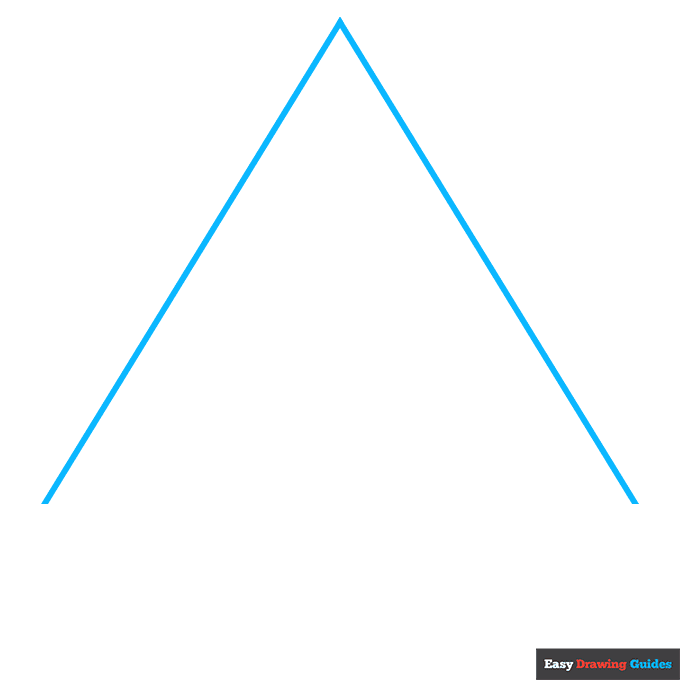 Star of David step-by-step drawing tutorial: step 1