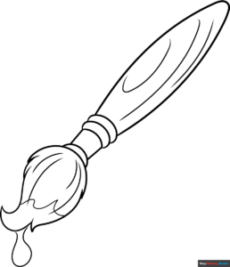 Free Printable Paintbrush Coloring Page