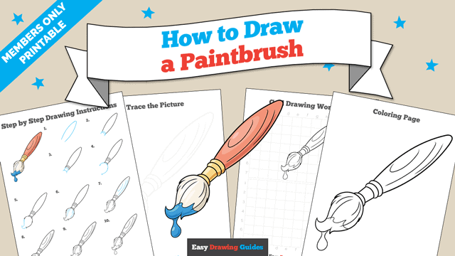 How to Draw a Paintbrush Printable Thumbnail