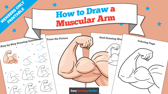 How to Draw a Muscular Arm Printable Thumbnail