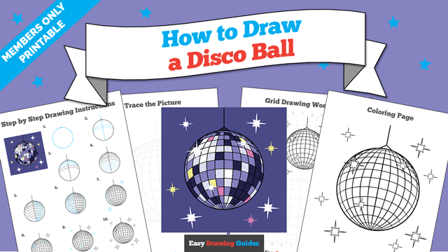 How to Draw a Disco Ball Printable Thumbnail