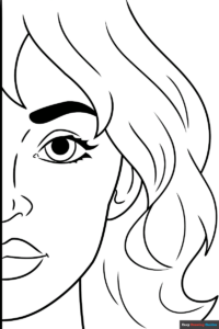 Free Printable Half Face Coloring Page