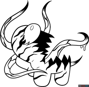 Free Printable Among Us Carnage Imposter Coloring Page