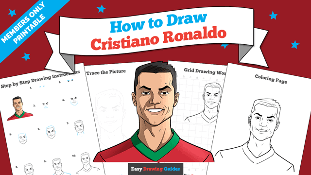 How to Draw Cristiano Ronaldo Printable Thumbnail