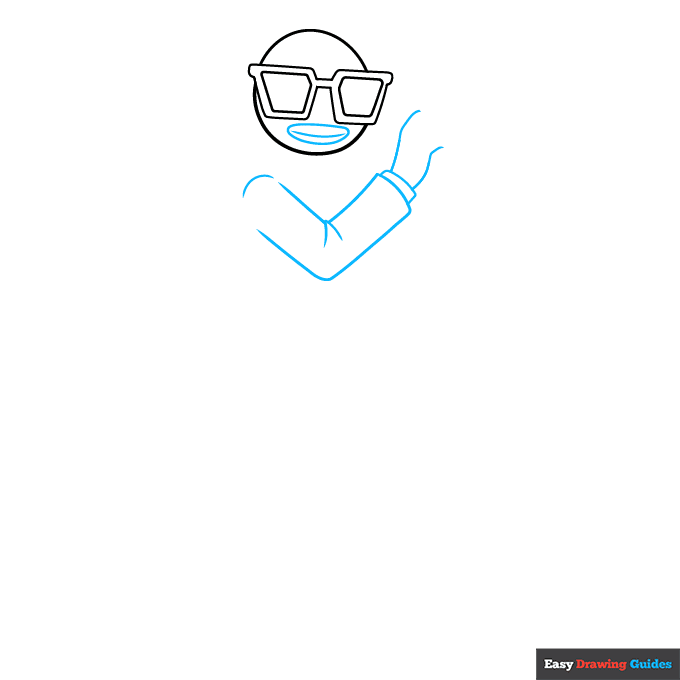 Contract Giller from Fortnite step-by-step drawing tutorial: step 2