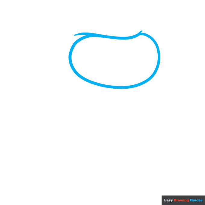 Among Us Thanos Imposter step-by-step drawing tutorial: step 1