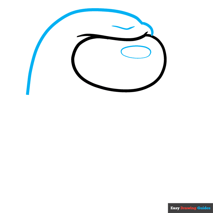 Among Us Thanos Imposter step-by-step drawing tutorial: step 2