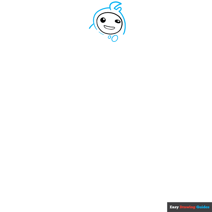 Rippley from Fortnite step-by-step drawing tutorial: step 2