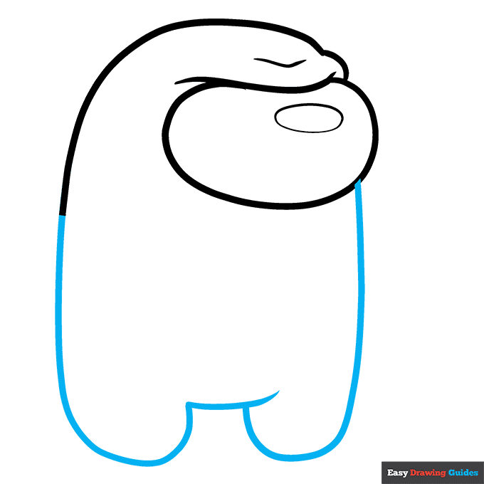 Among Us Thanos Imposter step-by-step drawing tutorial: step 3