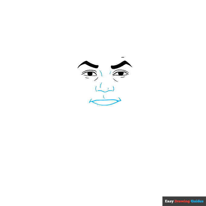 Cristiano Ronaldo step-by-step drawing tutorial: step 3