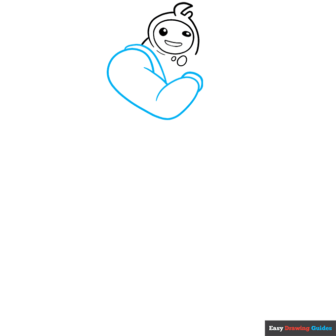 Rippley from Fortnite step-by-step drawing tutorial: step 3