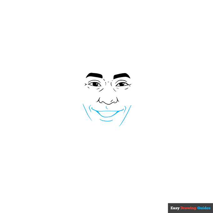 Pelé step-by-step drawing tutorial: step 4