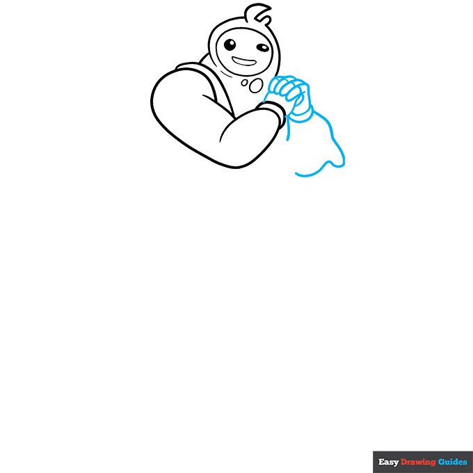Rippley from Fortnite step-by-step drawing tutorial: step 4