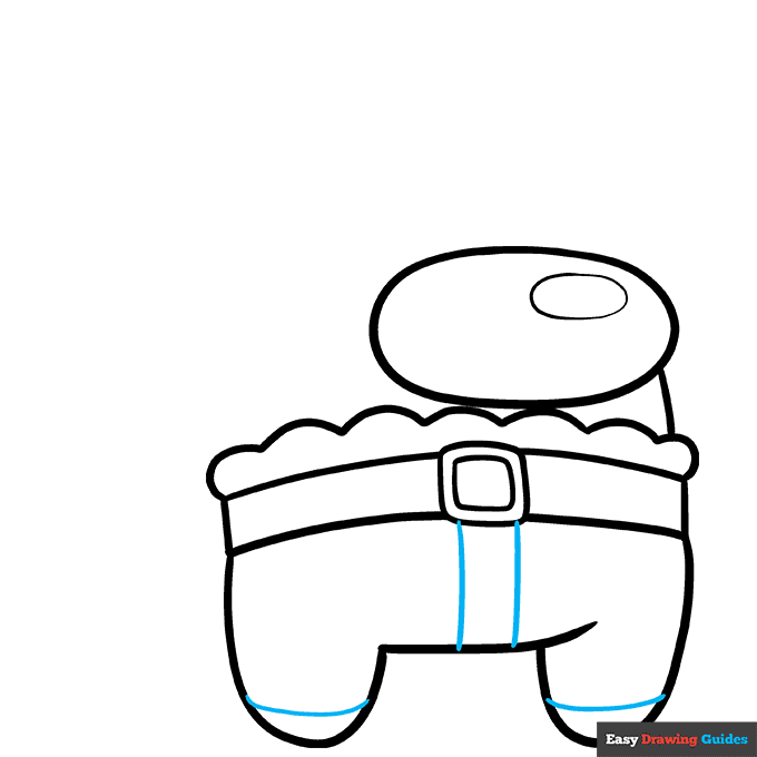 Among Us Santa step-by-step drawing tutorial: step 5