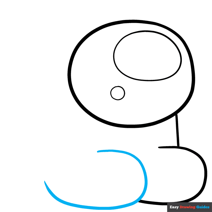 Among Us Mini step-by-step drawing tutorial: step 6