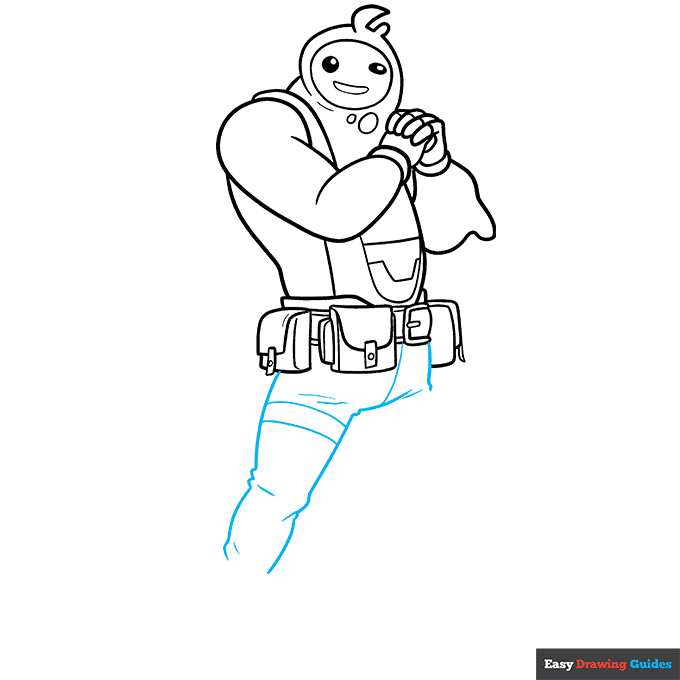 Rippley from Fortnite step-by-step drawing tutorial: step 7