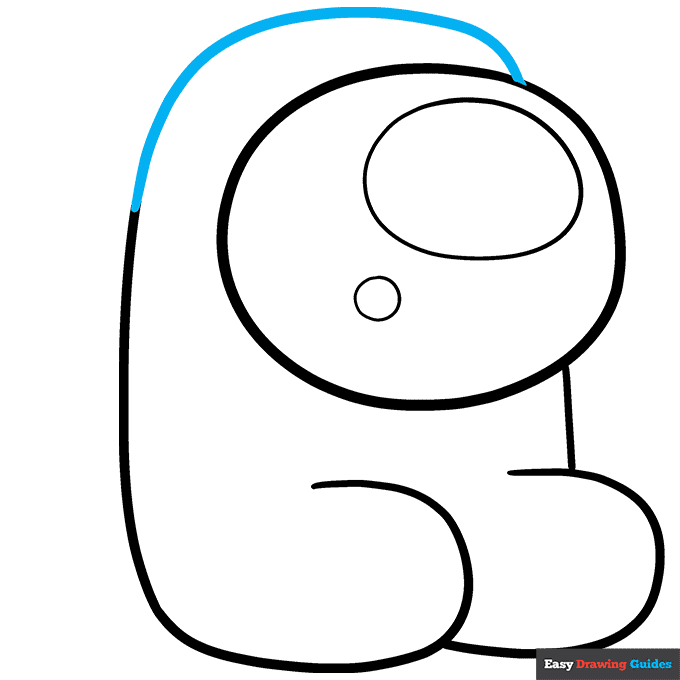 Among Us Mini step-by-step drawing tutorial: step 8