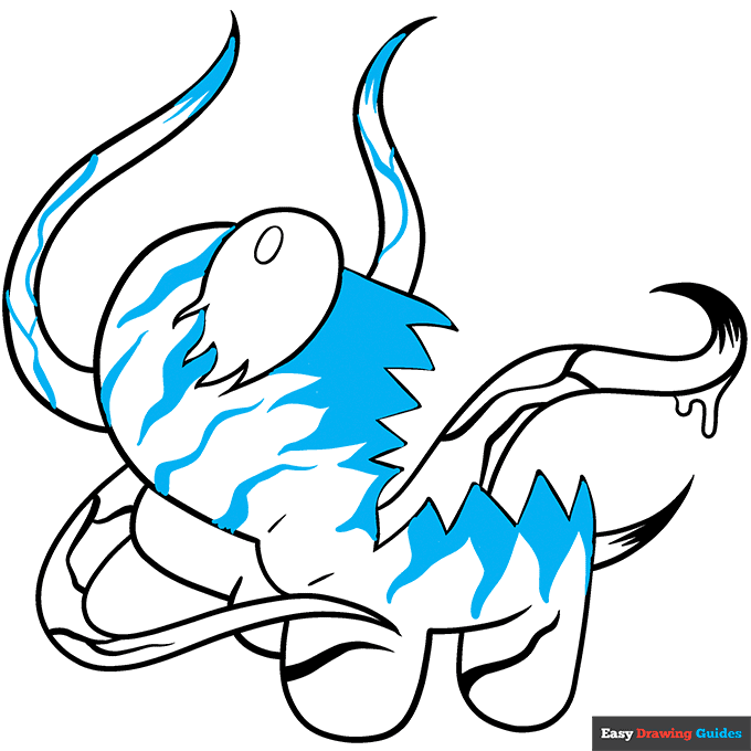 Among Us Carnage Imposter step-by-step drawing tutorial: step 9