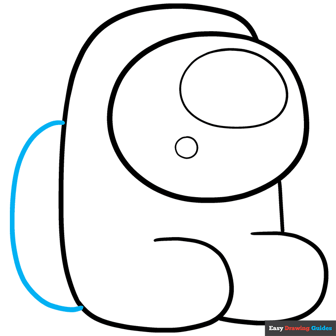 Among Us Mini step-by-step drawing tutorial: step 9