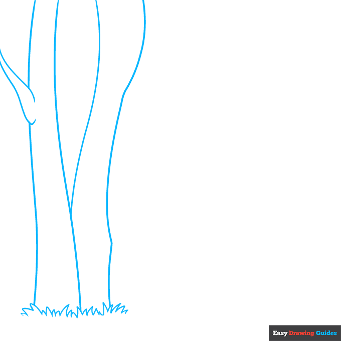 Birch Trees step-by-step drawing tutorial: step 1