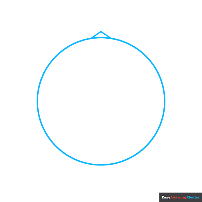 Disco Ball step-by-step drawing tutorial: step 1