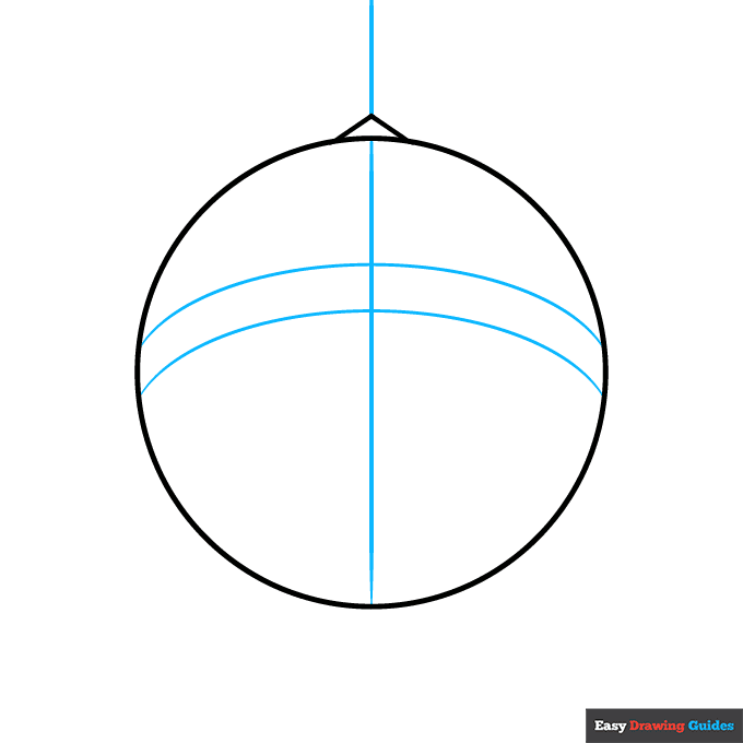 Disco Ball step-by-step drawing tutorial: step 2