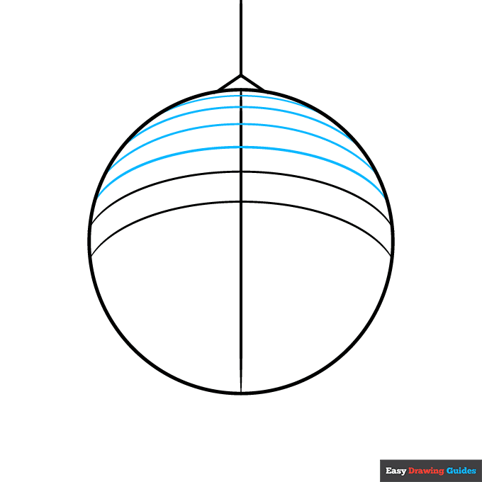Disco Ball step-by-step drawing tutorial: step 3