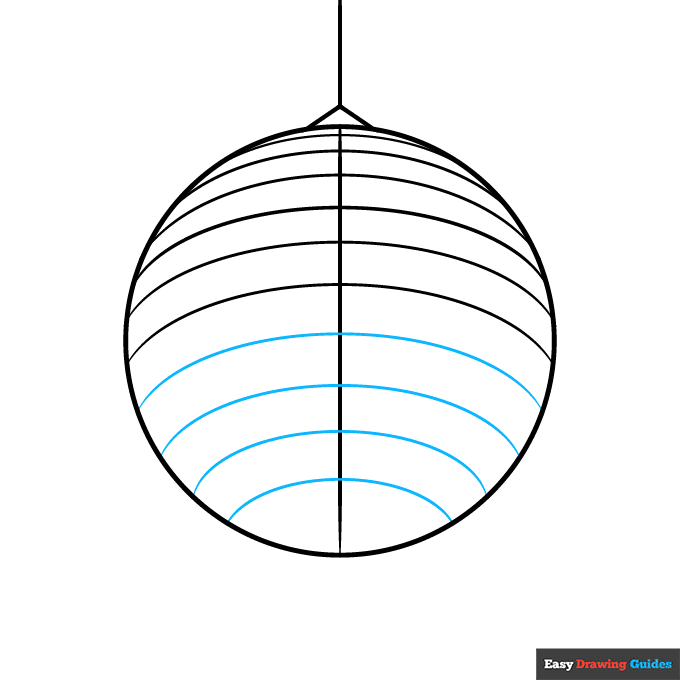 Disco Ball step-by-step drawing tutorial: step 4