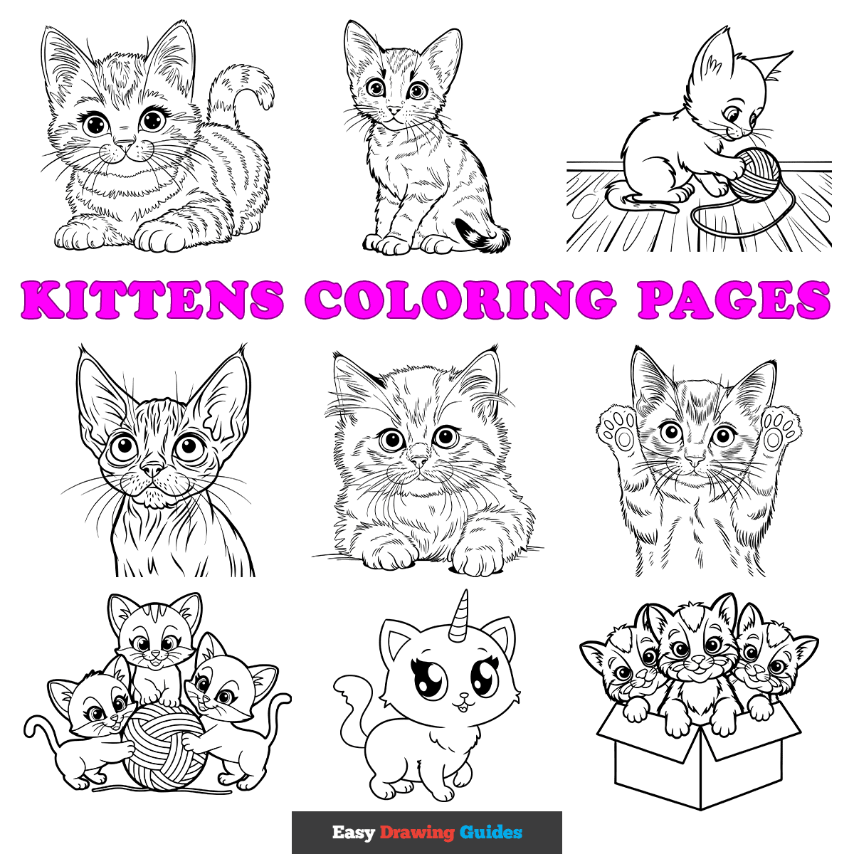 Cute Baby Kitten Coloring Pages 2025 