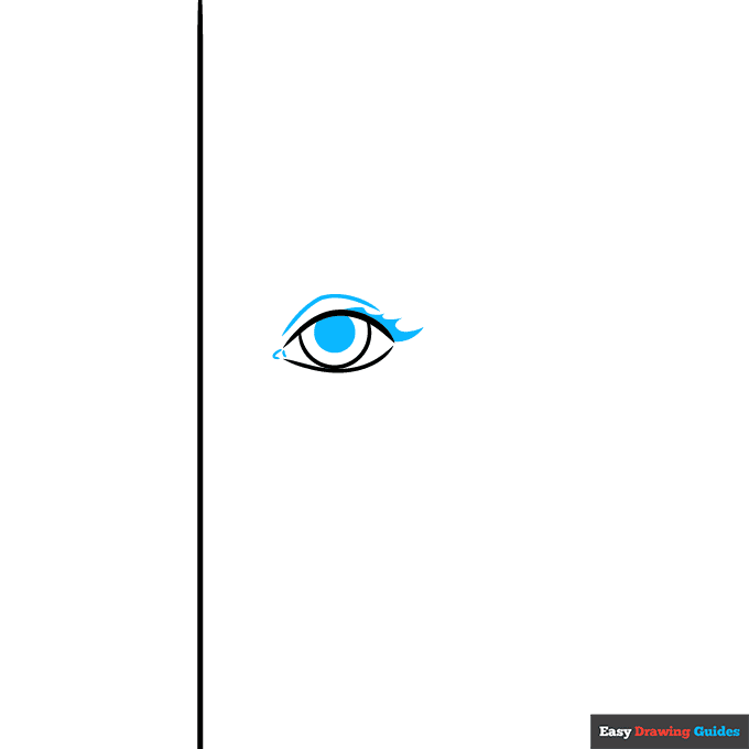 Half Face step-by-step drawing tutorial: step 2