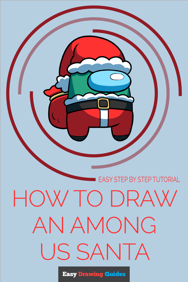 How to Draw an Among Us Santa Pinterest Image