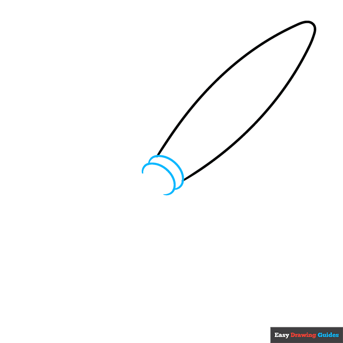 Paintbrush step-by-step drawing tutorial: step 2