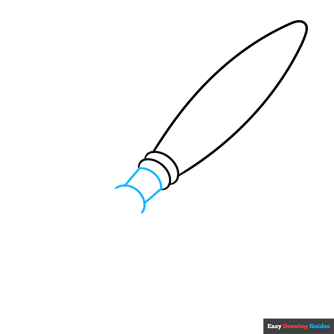 Paintbrush step-by-step drawing tutorial: step 3