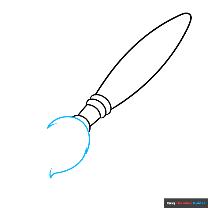 Paintbrush step-by-step drawing tutorial: step 4