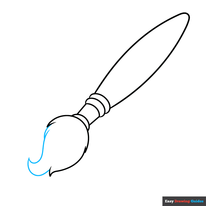 Paintbrush step-by-step drawing tutorial: step 5