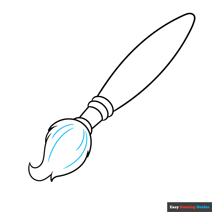 Paintbrush step-by-step drawing tutorial: step 6
