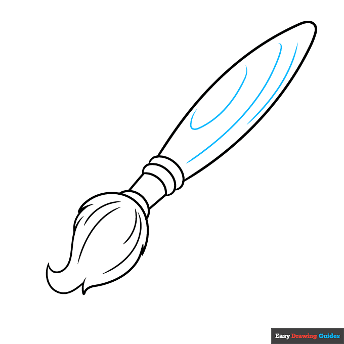 Paintbrush step-by-step drawing tutorial: step 7