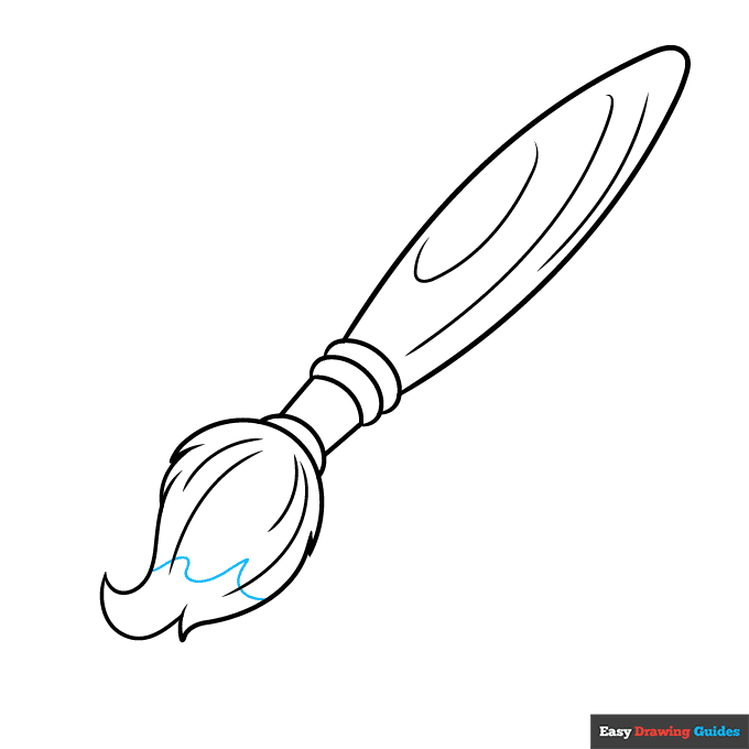 Paintbrush step-by-step drawing tutorial: step 8