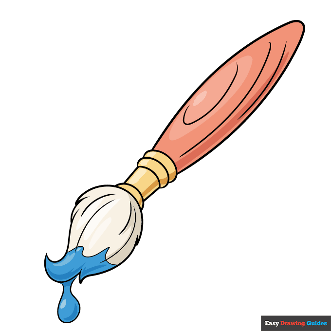 Paintbrush step-by-step drawing tutorial: step 11