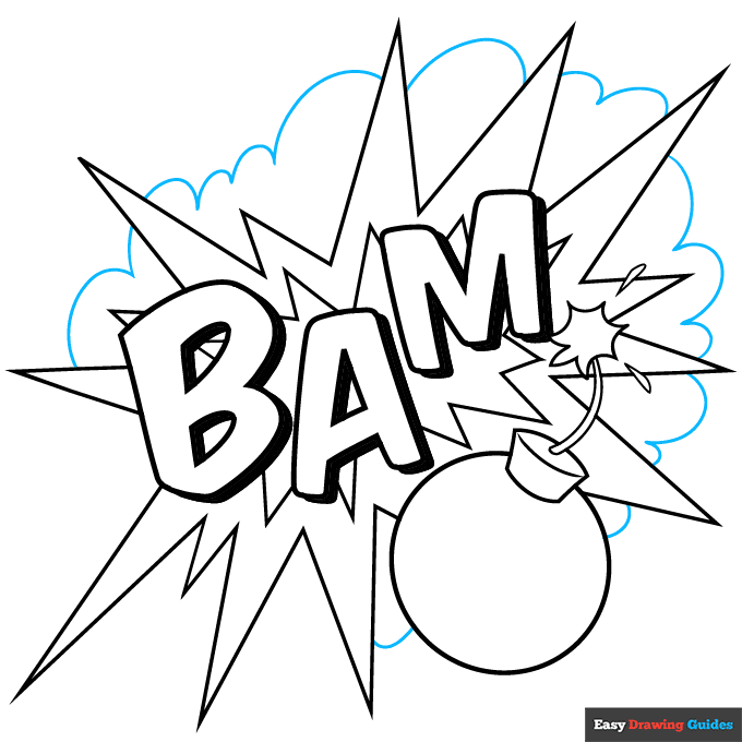 Pop Art step-by-step drawing tutorial: step 7