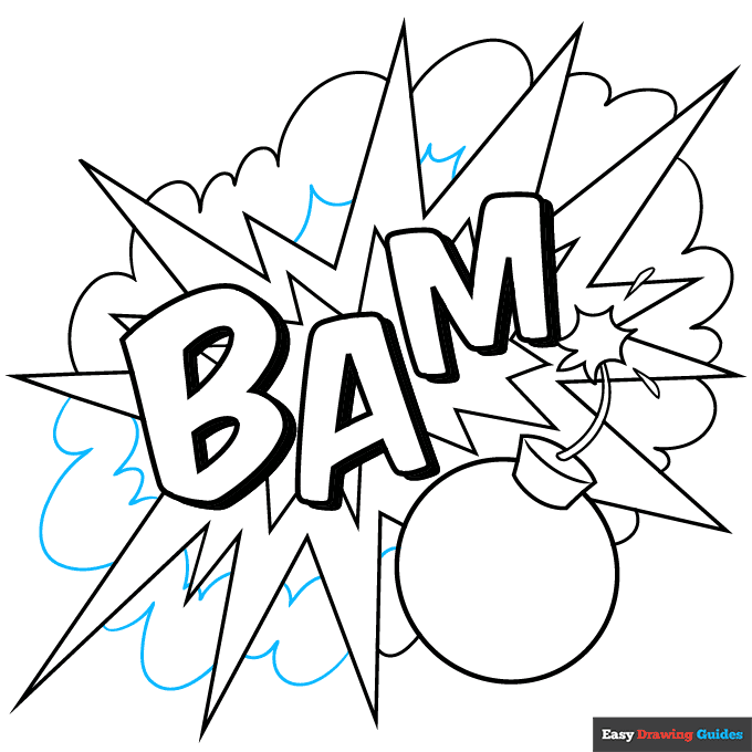 Pop Art step-by-step drawing tutorial: step 8
