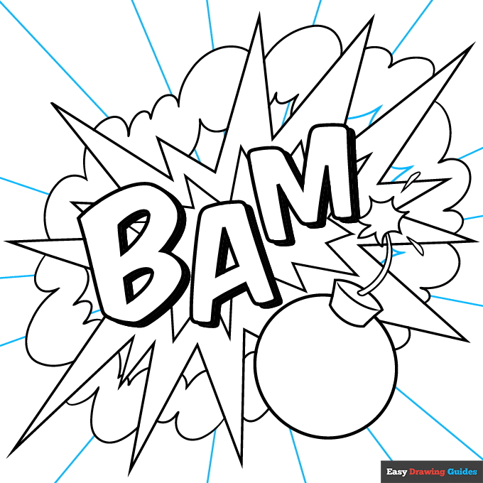 Pop Art step-by-step drawing tutorial: step 9
