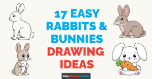 17 Easy Rabbits and Bunnies Drawing Tutorials for Kids Featured Image
